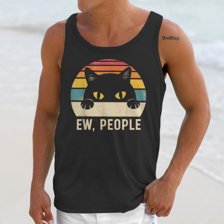 Ew People Retro Cat Vintage Anti-Social Introvert Unisex Tank Top Ew People Retro Cat Vintage Anti-Social Introvert Unisex Tank Top
