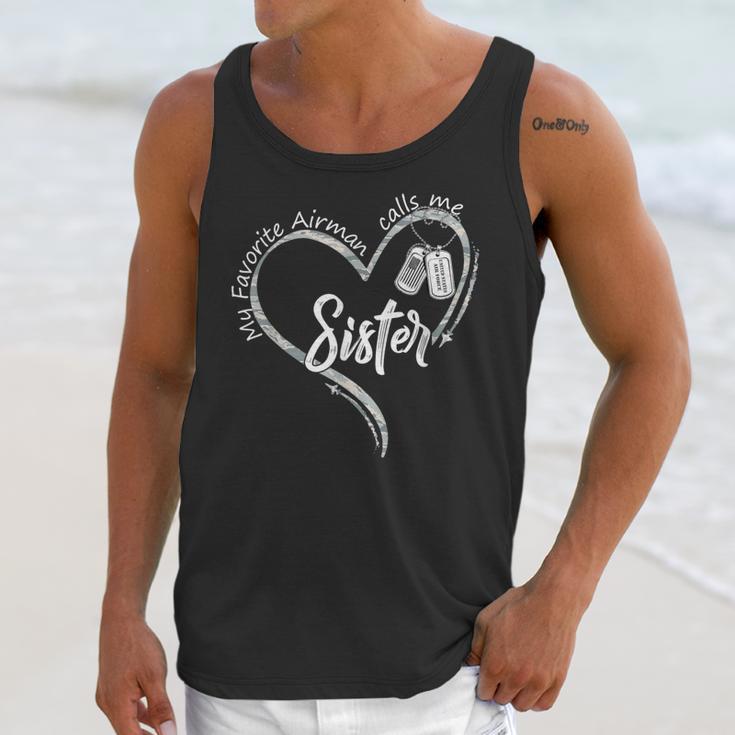 My Favorite Airman Calls Me Sister USAF Graduation Sister Unisex Tank Top