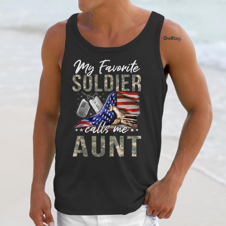 My Favorite Soldier Calls Me Aunt US Army Graduation Aunt Unisex Tank Top