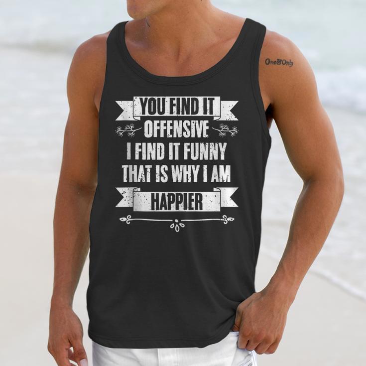 You Find It Offensive I Find It A Sarcastic Introvert Unisex Tank Top