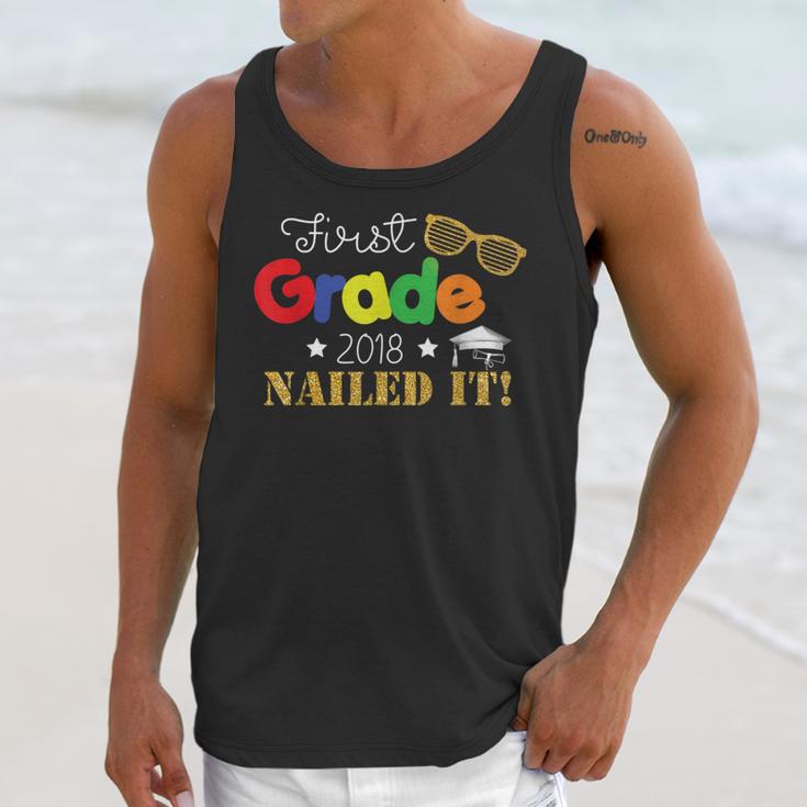 First 1st Grade 2018 Nailed It Graduation Shirt Unisex Tank Top
