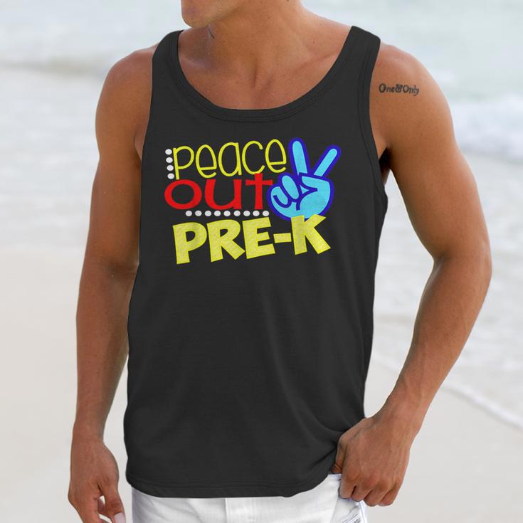 First Day Of School Shirt Peace Out Pre-K Graduation Kids So Unisex Tank Top