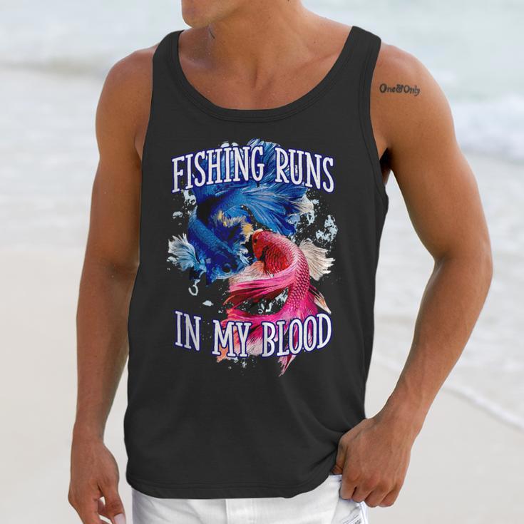 Fishing Runs In My Blood Introvert Hobby Antisocial Unisex Tank Top Fishing Runs In My Blood Introvert Hobby Antisocial Unisex Tank Top