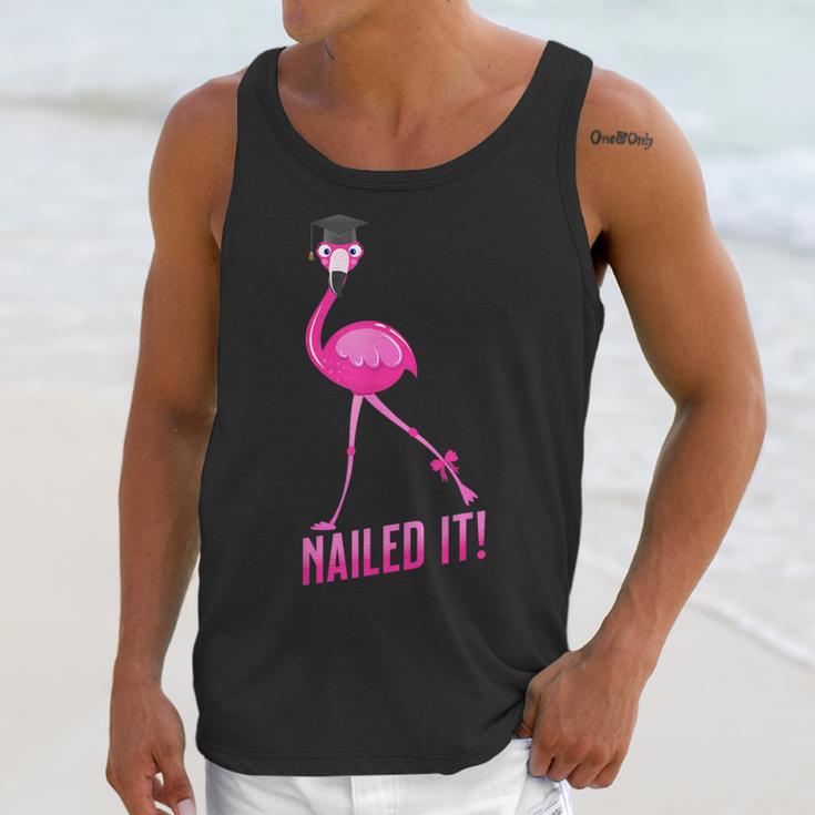 Flamingo Nailed It Graduation Flamingo Unisex Tank Top