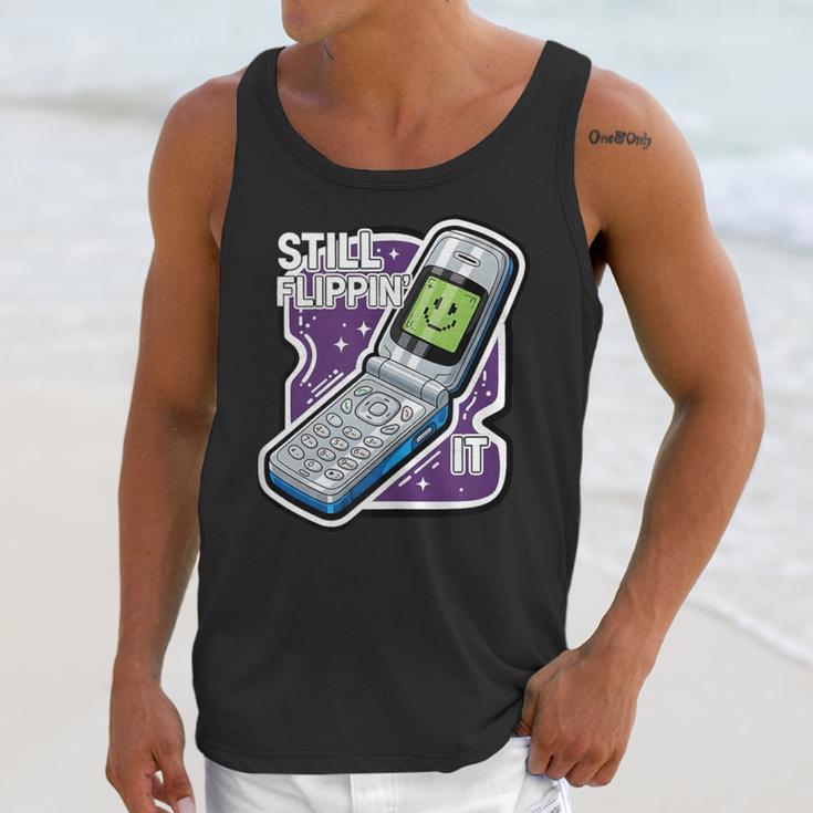 Still Flippin' It Retro Flip Phone 90s Y2K Nostalgia Unisex Tank Top Still Flippin' It Retro Flip Phone 90s Y2K Nostalgia Unisex Tank Top