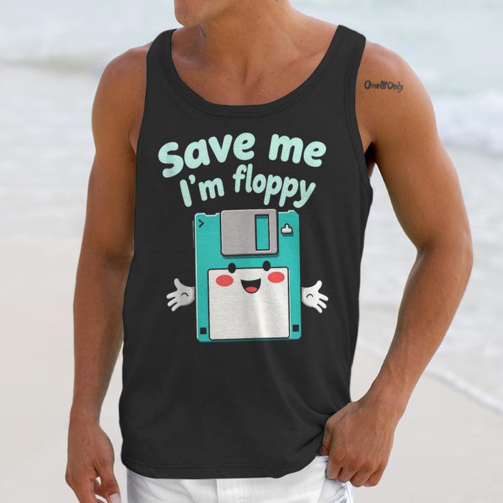 Floppy Disk Retro Tech Nostalgia Old School Computing Humor Unisex Tank Top