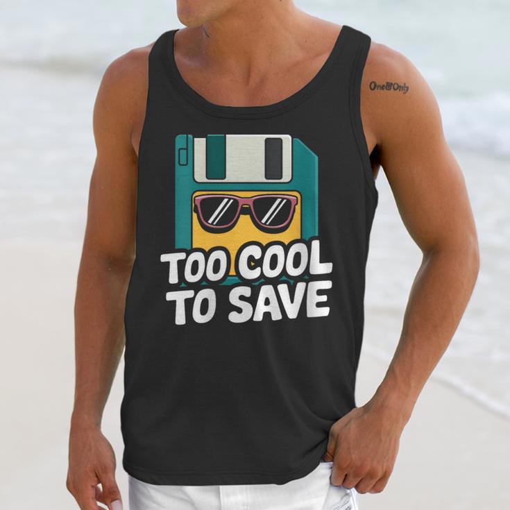 Floppy Disk Retro Tech Nostalgia Old School Computing Humor Unisex Tank Top