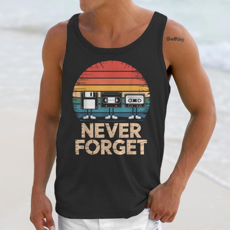 Floppy VHS Cassette Never Forget Retro 80s 90s Nostalgia Unisex Tank Top Floppy VHS Cassette Never Forget Retro 80s 90s Nostalgia Unisex Tank Top