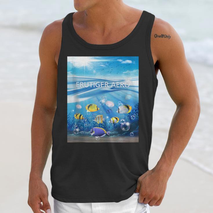 Frutiger Aero Aesthetic Tech Ocean Underwater Fishes Unisex Tank Top Frutiger Aero Aesthetic Tech Ocean Underwater Fishes Unisex Tank Top