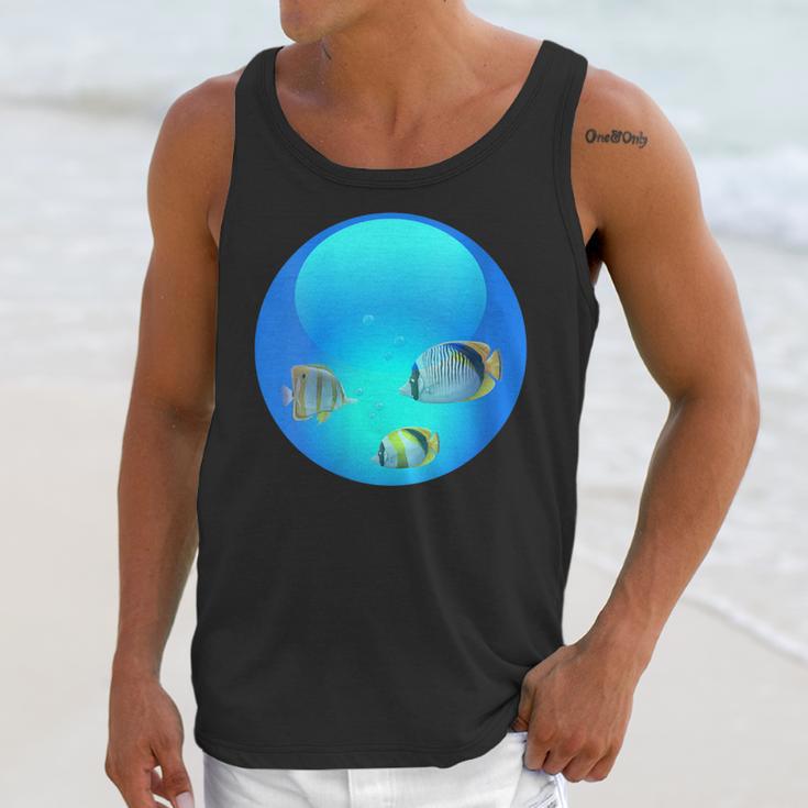 Frutiger Aero Aesthetic Tech Orb Fishes Unisex Tank Top Frutiger Aero Aesthetic Tech Orb Fishes Unisex Tank Top