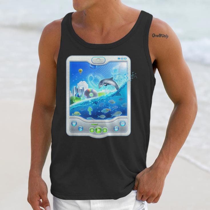Frutiger Aero Skeuomorphism User Interface Nostalgia Unisex Tank Top