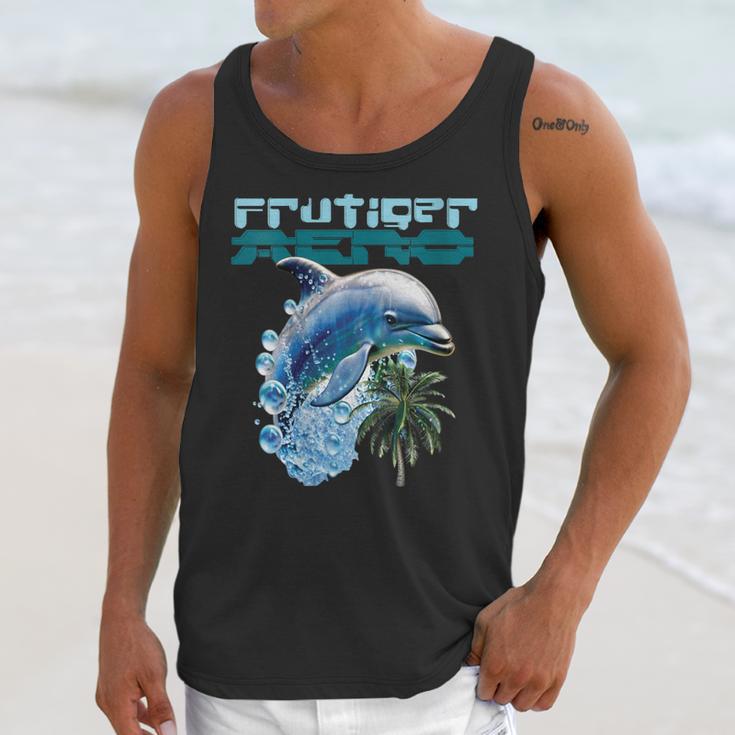 Frutiger Aero Splashy Dolphin Y2k Aesthetic Graphic Unisex Tank Top