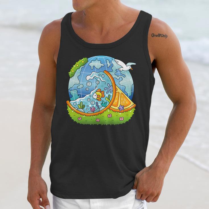 Frutiger Aero Y2K Fashion Trends Statement Piece Tech Orange Unisex Tank Top