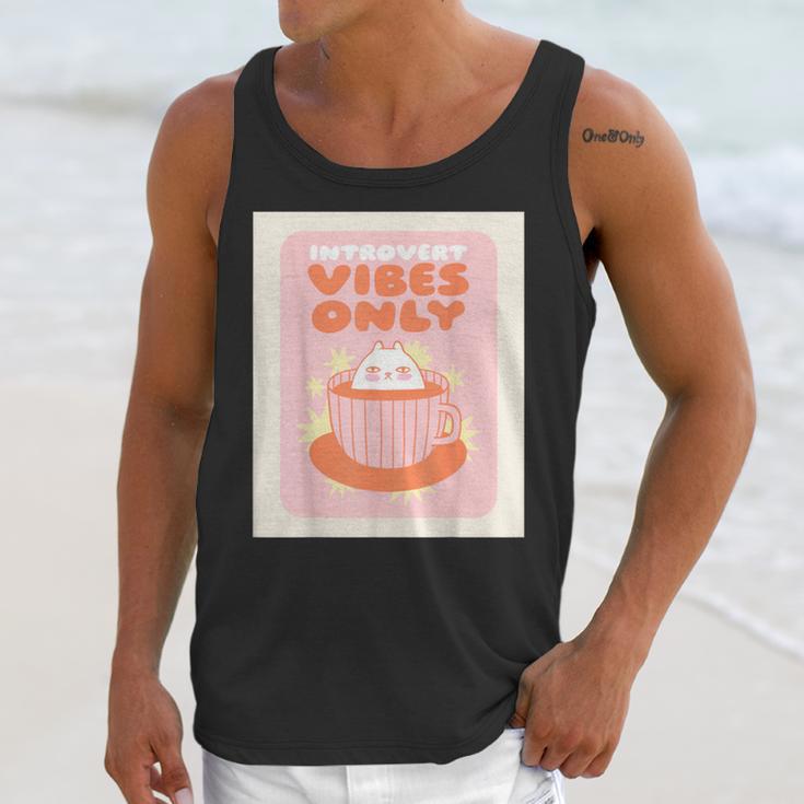 Fun Cool Cute Introvert Cat Character Quote Tea Cup For Men Women Unisex Tank Top Fun Cool Cute Introvert Cat Character Quote Tea Cup For Men Women Unisex Tank Top