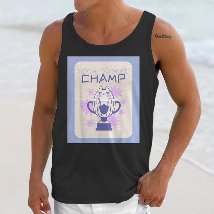 Fun Cute Introvert Cat Character Trophy For Men Women Unisex Tank Top Fun Cute Introvert Cat Character Trophy For Men Women Unisex Tank Top