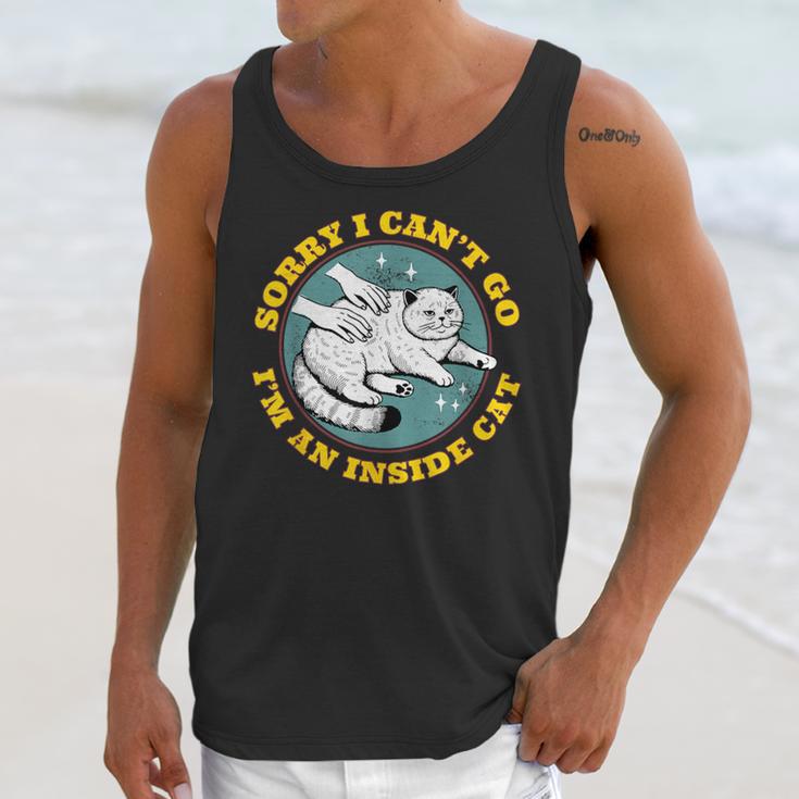 Funny Introvert Cat I Can't Go I'm An Inside Cat Homebody Unisex Tank Top