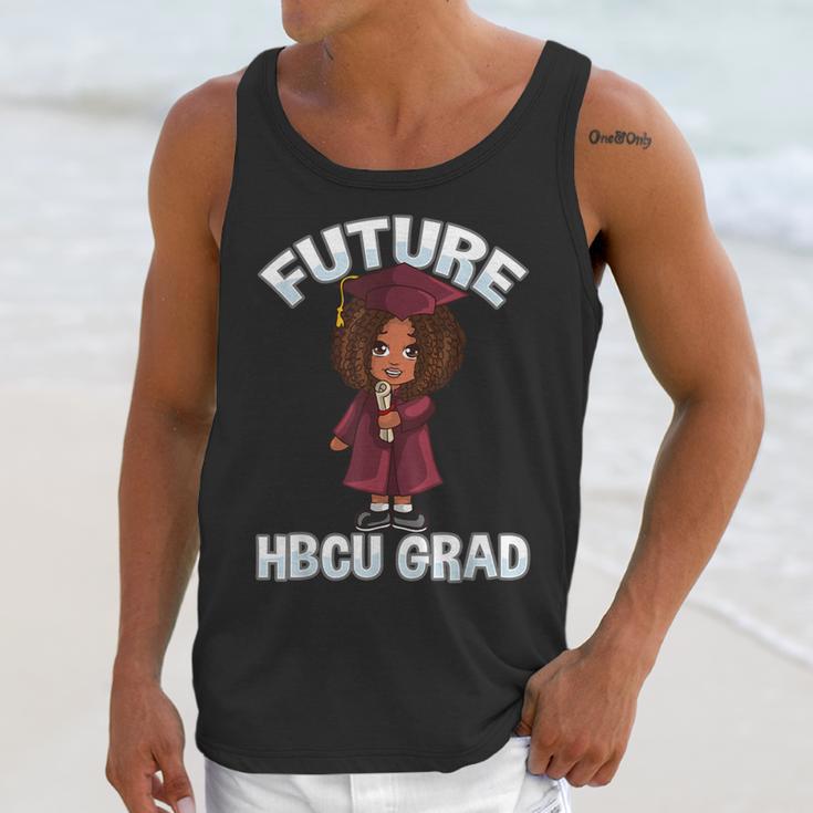 Future HBCU Grad Girl Wearing Graduation Gown Unisex Tank Top