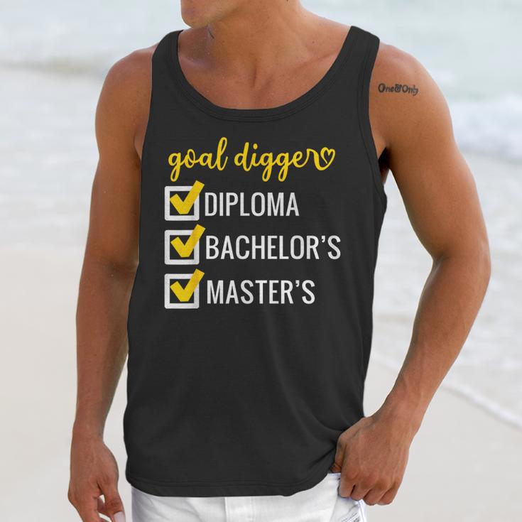Goal Digger Inspirational Quotes Master's Degree Graduation Unisex Tank Top