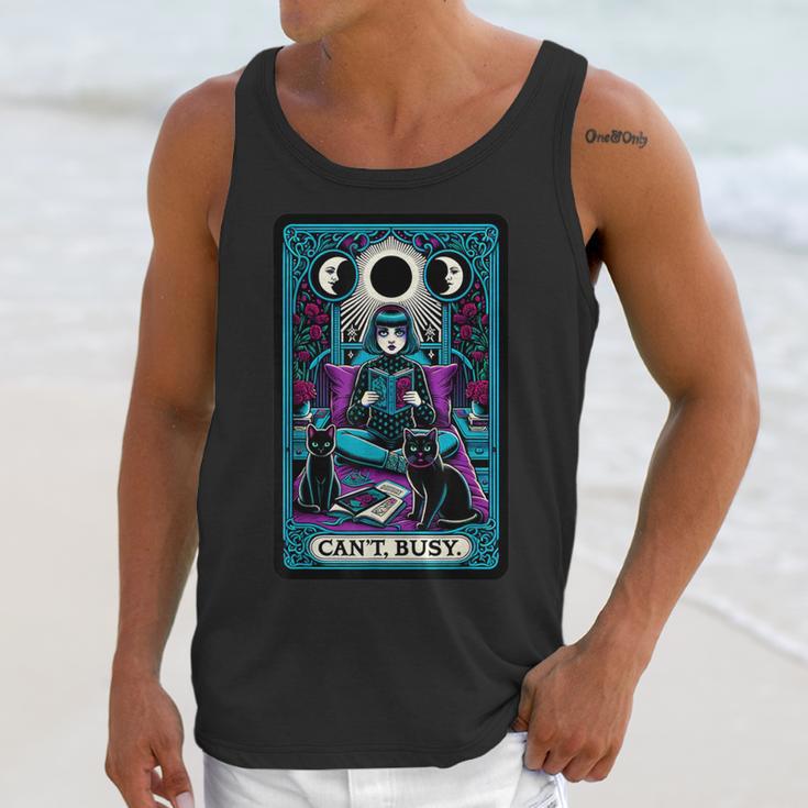 Gothic Girl Tarot Card Introverted Reader And Reading Unisex Tank Top Gothic Girl Tarot Card Introverted Reader And Reading Unisex Tank Top