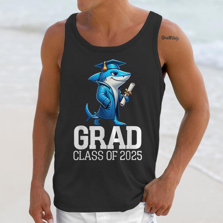 Grad Class Of 2025 Boys Shark Graduation Graduated Unisex Tank Top