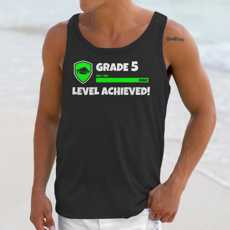 Grade 5 Level Achieved Video Gamer 5th Grade Graduation Unisex Tank Top