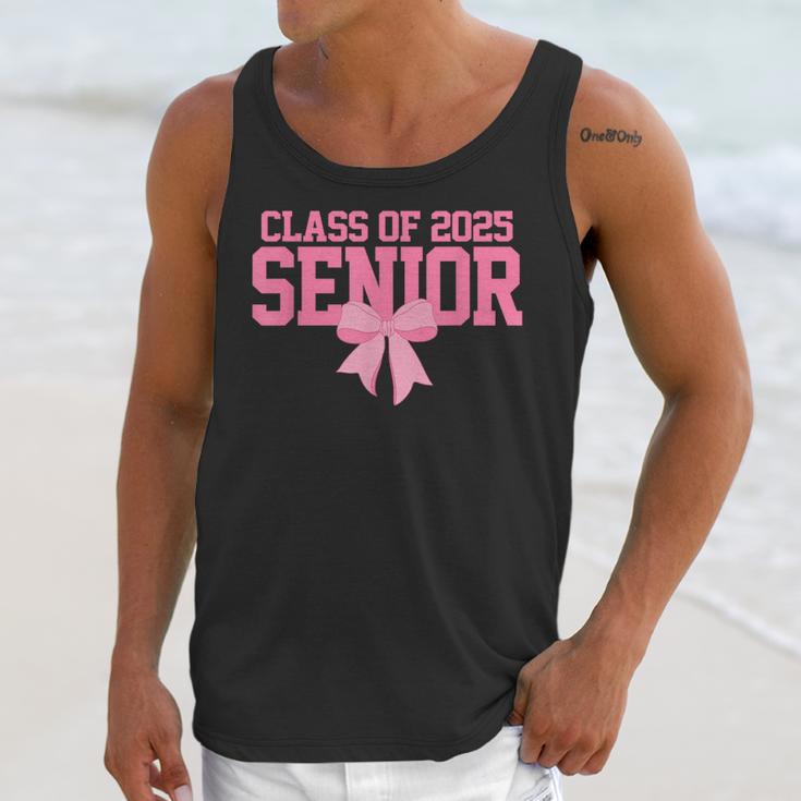 Graduate 2025 Class Of 2025 Senior Coquette Bow Graduation Unisex Tank Top