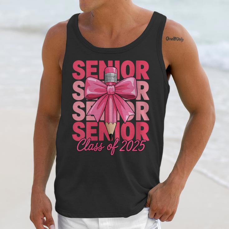 Graduate 2025 For Senior 2025 Graduation Coquette Pink Bow Unisex Tank Top
