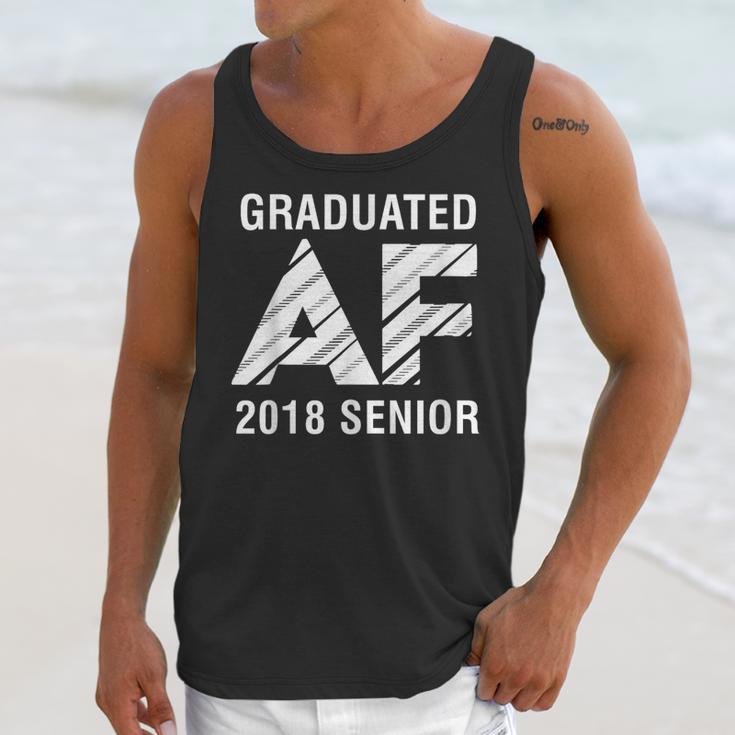 Graduated AF 2018 Senior Graduation Shirt Unisex Tank Top