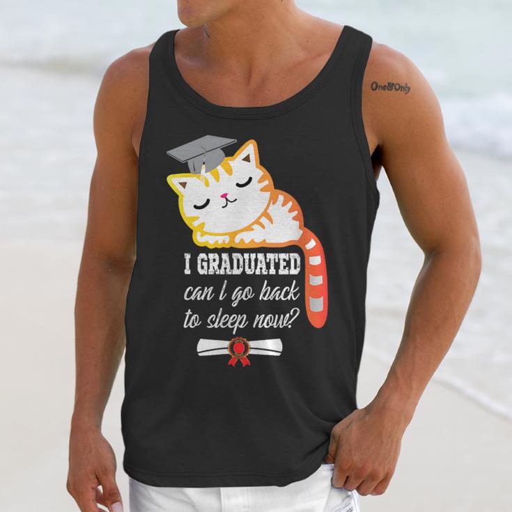 I Graduated Can I Go Back To Sleep Now Graduation Unisex Tank Top