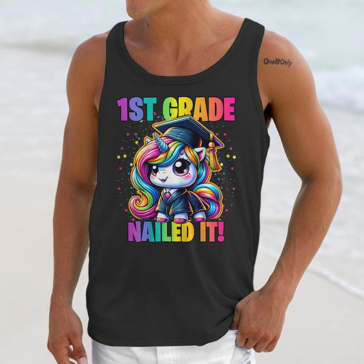 Graduation 1st Grade Unicorn Nailed It Girls Grad Magical Unisex Tank Top