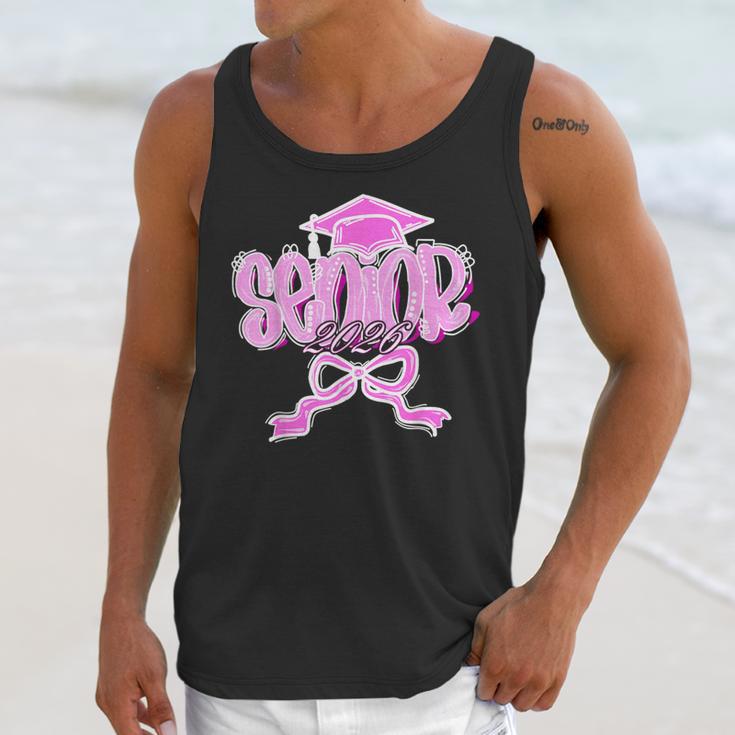 Graduation 2026 Senior 2026 Class Of 2026 Coquette Pink Girl Unisex Tank Top