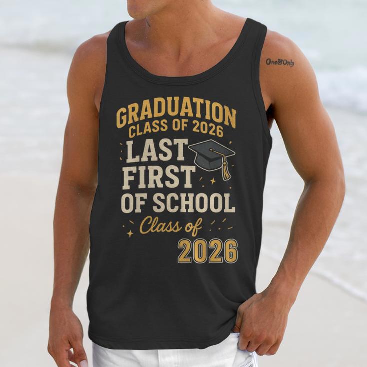 Graduation Class Of 2026 My Last First Day Of School Senior Unisex Tank Top