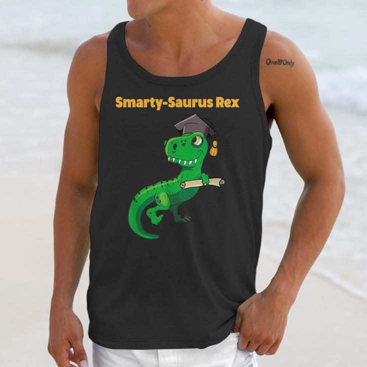 Graduation Dinosaur Smarty Saurus Rex Diploma Dinosaur Unisex Tank Top