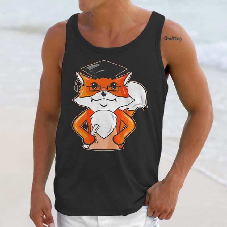 Graduation Fox School Bachelor Master Doctor Study Unisex Tank Top