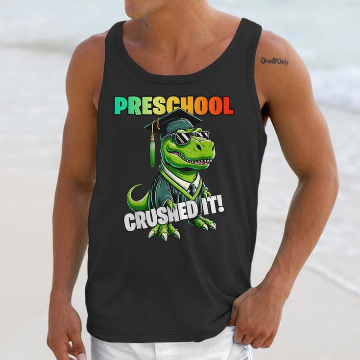 Graduation Preschool DinosaurRex Crushed It Boys Grad Unisex Tank Top