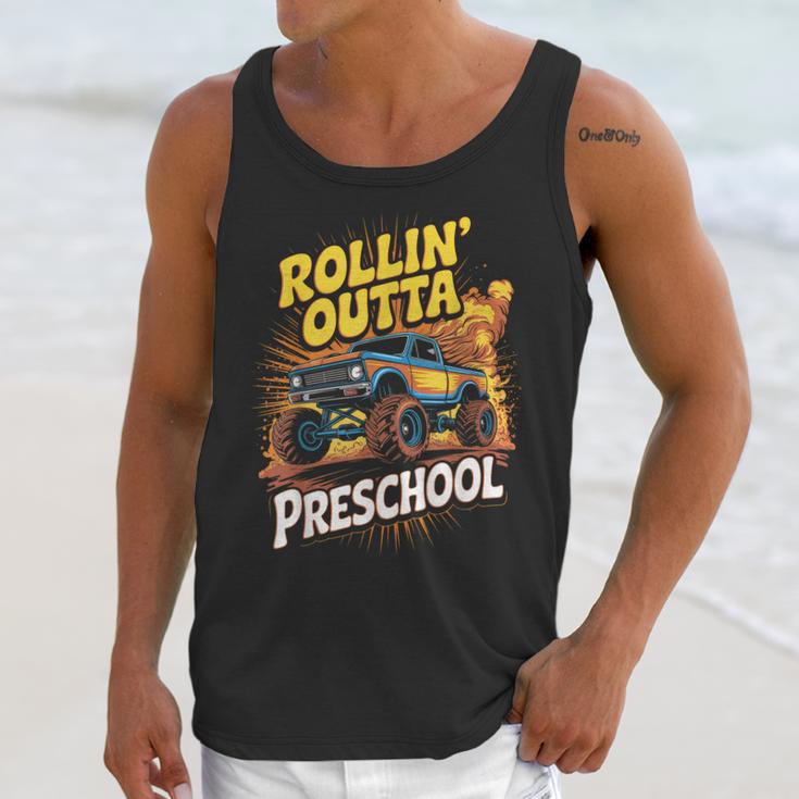 Graduation Rollin' Outta Preschool Monster Truck Boys Pre-K Unisex Tank Top