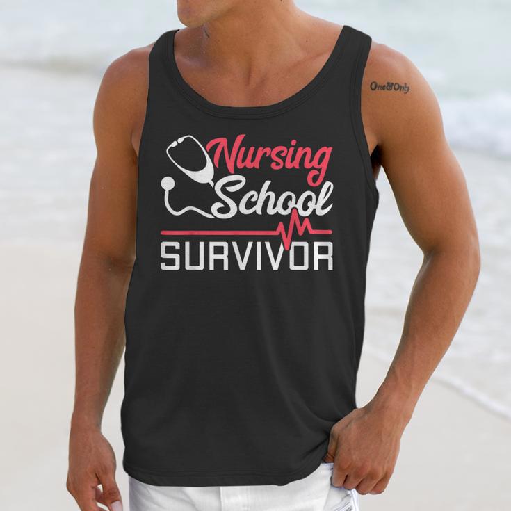 Graduation Shirt For Nurses Nursing School Survivor Tee Unisex Tank Top