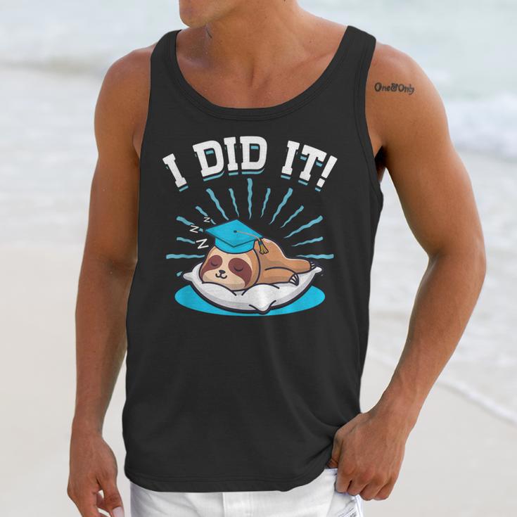 Graduation Did It Sloth Graduate Animal Sloths Sloth Unisex Tank Top
