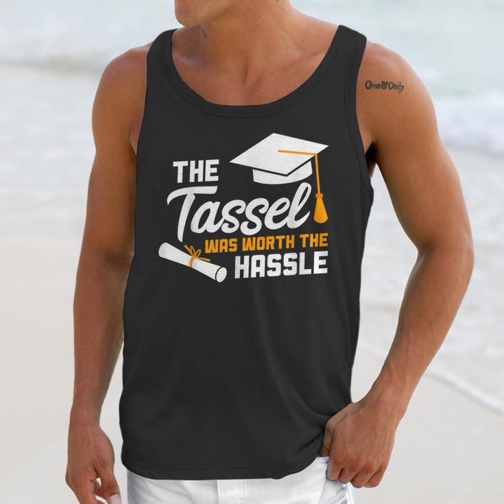 GraduationShirt Tassel Was Worth The Hassle Tee Unisex Tank Top