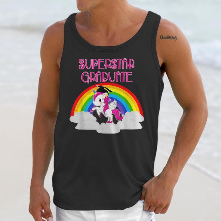 Graduation Unicorn Superstar Magical Colorful Rainbow Tshirt Unisex Tank Top