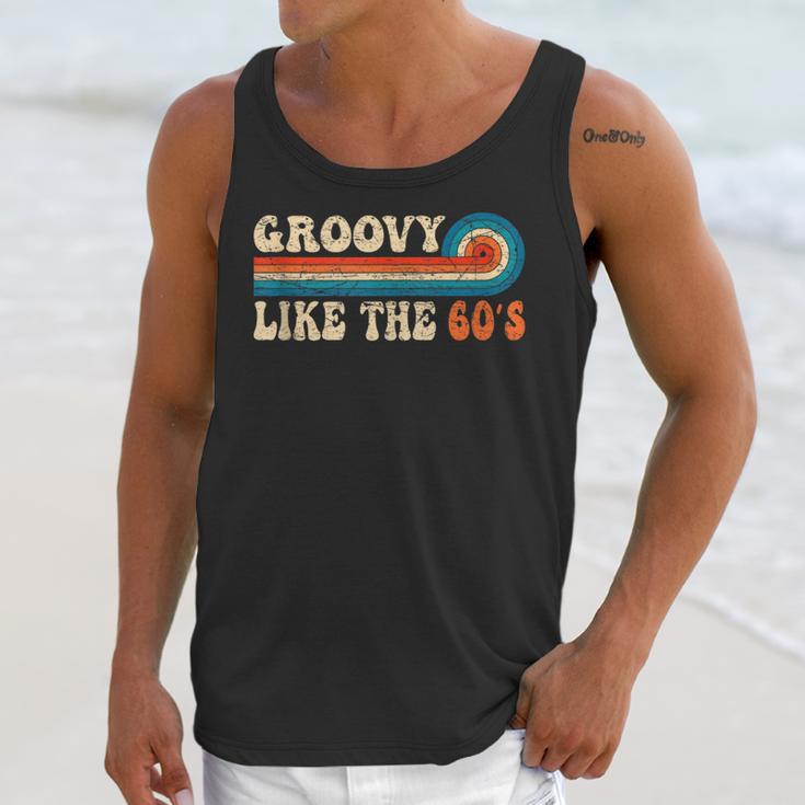 Groovy Like The 60s Aesthetic Nostalgia 1960's Retro Unisex Tank Top Groovy Like The 60s Aesthetic Nostalgia 1960's Retro Unisex Tank Top