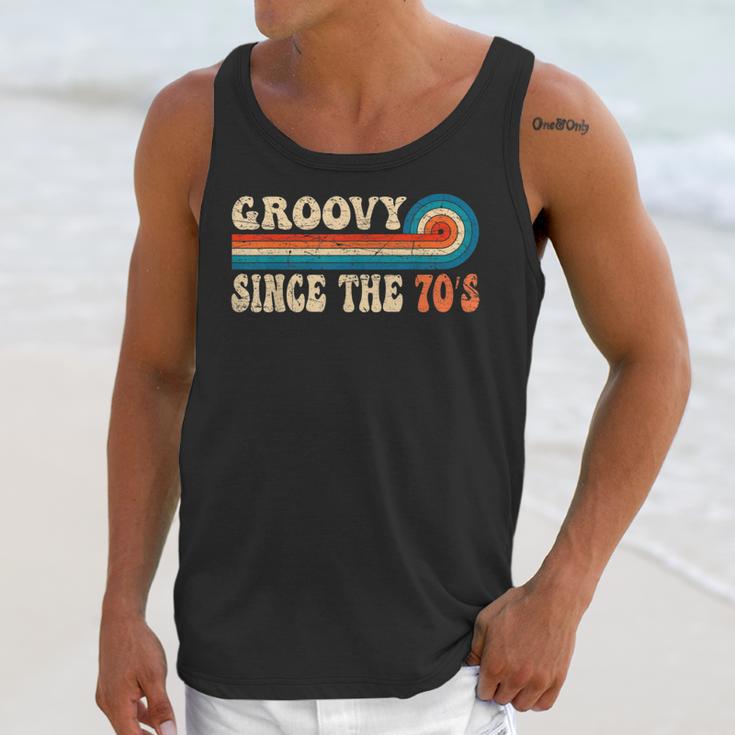 Groovy Since The 70s Aesthetic Nostalgia 1970's Retro Unisex Tank Top Groovy Since The 70s Aesthetic Nostalgia 1970's Retro Unisex Tank Top