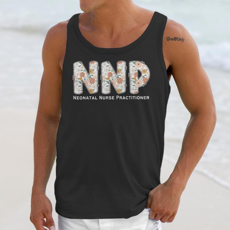 Groovy NNP Neonatal Nurse Practitioner Floral Graduation Unisex Tank Top