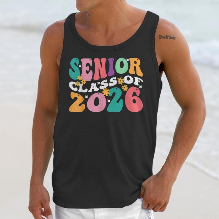 Groovy Senior Class Of 2026 My Last First Day Graduation 26 Unisex Tank Top