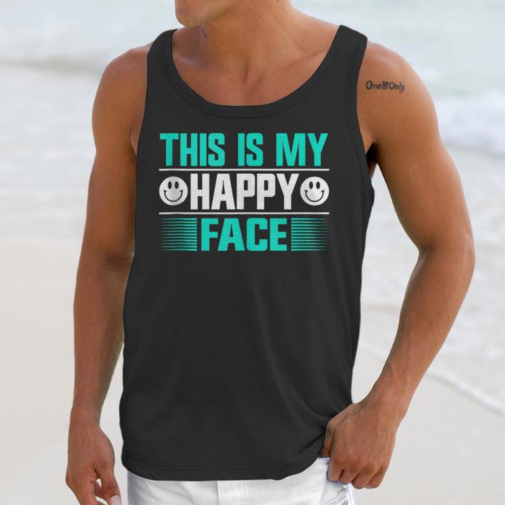 This Is My Happy Face Introvert Unisex Tank Top This Is My Happy Face Introvert Unisex Tank Top