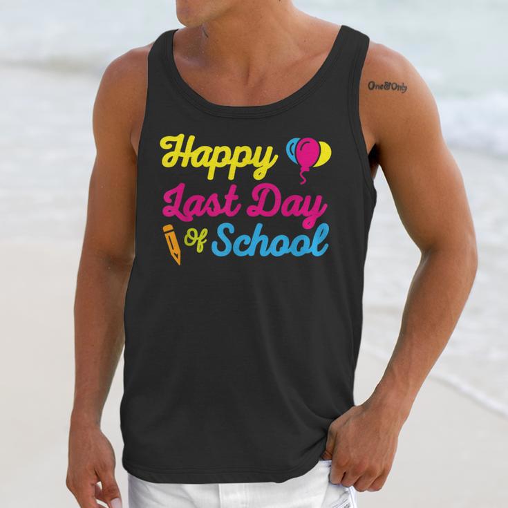Happy Last Day Of School Graduation Teacher Students T-Shirt Unisex Tank Top