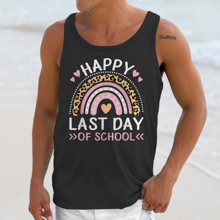HAPPY LAST OF DAY SCHOOL Rainbow Teacher Student Graduation Men Women Girls Kids Unisex Tank Top