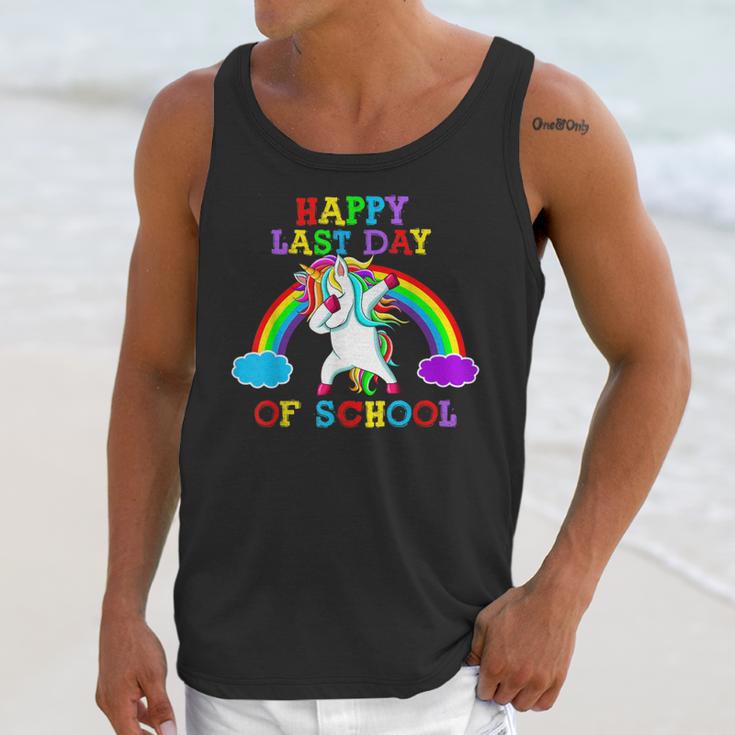Happy Last Day Of School Teacher Student Graduation Unicorn Unisex Tank Top