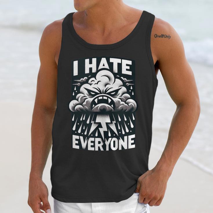 I Hate Everyone Introvert Anti-Social Dark Humor Unisex Tank Top I Hate Everyone Introvert Anti-Social Dark Humor Unisex Tank Top