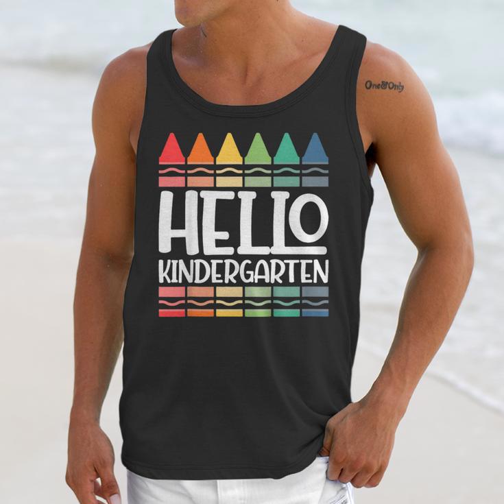 Hello Kindergarten First Day Back To School Graduation Unisex Tank Top